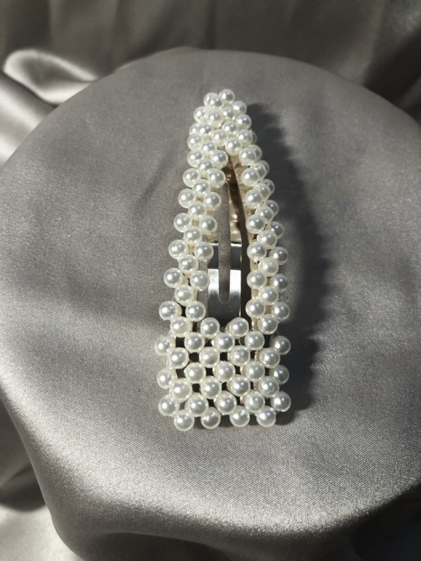 pearl hair clip, bridal accessory,
